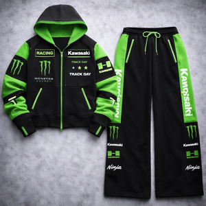 Conjunto Deportivo Transpirable Tejido de Primavera Unisex Inspirado en las Carreras con Sudadera con Capucha, Camiseta y Estilo Urbano - Product Image 1