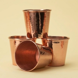 Gobelet martelé 100 % cuivre pur, fait main, ayurvédique, pour l'eau et la détox, écologique et réutilisable, best-seller - Product Image 5