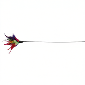 Varita de juguete con plumas de 50 cm para interacción y movimiento con mascotas - Product Image 2