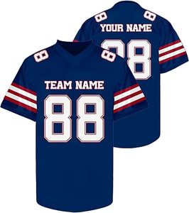 Camisetas de Fútbol Americano Sublimadas con Logotipo de Equipo Personalizado, Manga Corta, Transpirables, que Absorben la Humedad, Venta al Por Mayor - Product Image 1