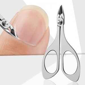 Tijeras Profesionales para Uñas para Diestros, Mango de Acero Inoxidable Duradero, para Cutículas, Manicura Recta - Product Image 1