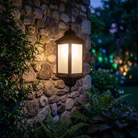 Lanterne rectangulaire en métal à suspendre, luminaire extérieur durable