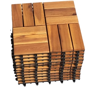 Carreaux de terrasse en bois bricolage modernes 300*300mm Easy Click pour intérieur-extérieur Home Garden Decor Engineered Flooring for Terrace Back - Product Image 1