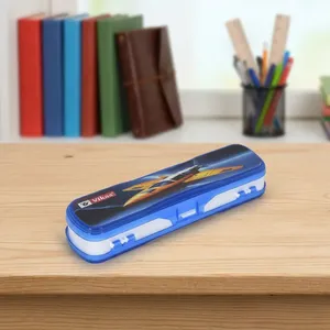 VIKAS Original <b>MINI</b> Pencil Box Durable Plastic Organizer Case for Carrying Pens Pencils Sharpener <b>Scale</b> Eraser and School - Product Image 4