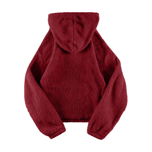 Wholesale <b>Mens</b> Womens <b>Sherpa</b> <b>Fleece</b> Hoodie Soft Warm Winter Hooded Pullover Sweatshirt Custom Design Casual Outdoor Wear Factory - Product Image 2