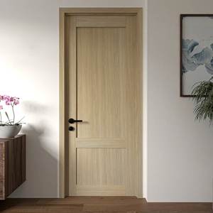 Puerta Interior de Madera Compuesta WPC, Estilo Moderno Americano, Hueca, Precolgada, Insonorizada e Impermeable, para Apartamento o Dormitorio - Product Image 3