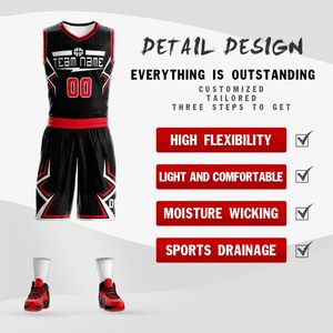 Camisetas y Pantalones Cortos de Baloncesto Personalizados para Hombre y Jóvenes, Camisetas Deportivas con Nombre y Número Impresos, Tallas Grandes de XS a XL - Product Image 4