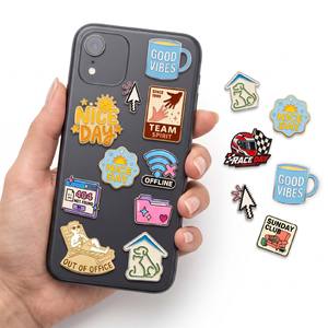 Custom Metal Phone <b>Stickers</b> with UV Printing and Hard Enamel Charms Middle Eastern Arabian Inspired Design for Phone Decoration - Product Image 2