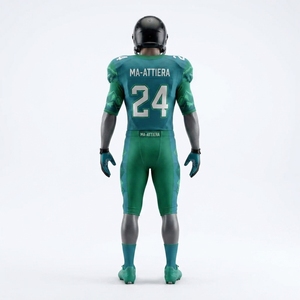 Custom Green American Football Uniform <b>Padded</b> Jersey <b>Pants</b> Set Team Sports Apparel - Product Image 4