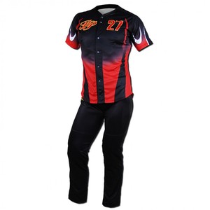 Ensemble uniforme de baseball Wellington noir à manches courtes, boutonné sur le devant, logo brodé, coupe classique pour homme, toutes saisons, vêtements pour adultes - Product Image 2