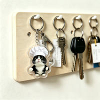 Porte-clés en acrylique imprimé UV, logo personnalisé, porte-clés transparent, charme d'anime ou de dessin animé, fabricant OEM ODM