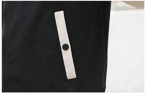 Blouson matelassé de baseball tendance pour homme, nouveau style coréen, couleur unie, design toile, boutons corne, formel, hiver, équipe scolaire, devant - Product Image 3