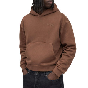 Sweat-shirts tendance en molleton de coton surdimensionnés pour hommes, avec logo personnalisé en relief, style streetwear, vente en gros OEM, fabricant de sweats personnalisés - Product Image 3