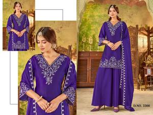 Salwar Kameez pour femme en Georgette Rangoli avec broderie et doublure, style moderne, tenue de mariage - Product Image 5