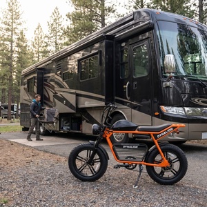 Bicicleta Eléctrica de Buena Visibilidad con Faro LED Brillante, Bicicleta Eléctrica Retro de Ruedas Anchas para Viajes en Autocaravana - Product Image 4