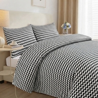 Ensemble de draps en coton 100% imprimé floral blanc turquoise avec 2 taies d'oreiller, respirant, pour hôtel et usage domestique, toutes saisons