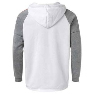<b>Men's</b> <b>White</b> Gray Lightweight Streetwear Color Blocking Hooded Tracksuit Full Sleeve Drawstring Jacket Side Pockets Jogger <b>Pants</b> - Product Image 3