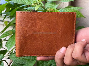 กระเป๋าสตางค์หนังแท้กระเป๋าหนังแท้สไตล์วินเทจสีน้ำตาลร้อนขายกระเป๋าสตางค์หนัง - Product Image 5