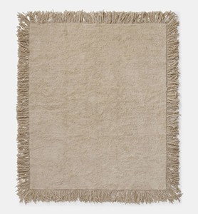 Hand Knotted Wool/Cotton Persian Style Eco Friendly Solid Color Area Rug Four Side Fringes | Custom Handmade Luxury <b>Carpet</b> Latex - Product Image 2