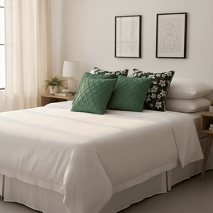 SOGA Ensemble de 5 taies d'oreiller élégantes noires à motifs floraux et vert forêt, housses décoratives en tricot diamanté pour coussins et usages décoratifs - Product Image 5