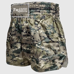 Pantalones Cortos Deportivos para Hombre, MMA, Kickboxing, Muay Thai, Poliéster/Algodón, Cintura Alta, Cierre con Cordón, Logotipo Frontal Personalizado - Product Image 3