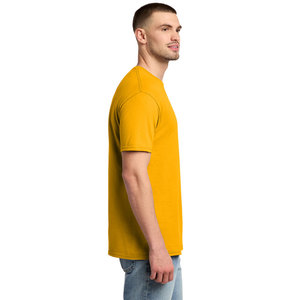 เสื้อยืดคอตตอนสีเหลืองล้วน พรีเมียม ขายส่ง สำหรับทุกเพศ  รับสกรีนโลโก้ สั่งซื้อจำนวนมาก รับผลิตแบรนด์ส่วนตัว - Product Image 2