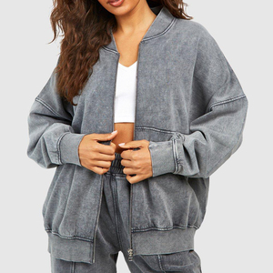 Custom Women's Winter Solid Streetwear Breathable Canvas Hooded Cargo Tracksuit <b>Set</b> High Neck Crop Top <b>Joggers</b> 2 Piece <b>Matching</b> - Product Image 4