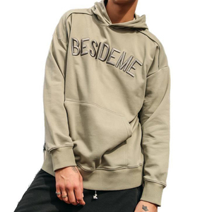 Custom 3D Embroidered Logo 100% Cotton Fitness <b>Hoodies</b> Oversized Plain Mens Unisex Workout Pullover <b>Hoodies</b> Thick <b>Hoodies</b> - Product Image 1