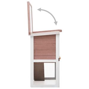 Casa per animali domestici in legno marrone con 1 porta per i tuoi amici pelosi - Product Image 4