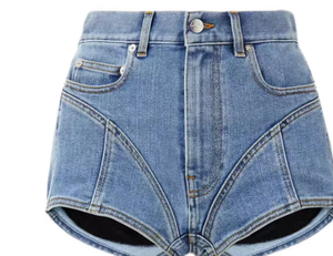 Shorts de mezclilla elásticos de cintura alta para mujer, lavables, de alta calidad, para verano. - Product Image 4