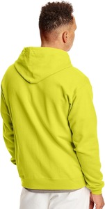 Sweat-shirt à capuche zippé rouge pour homme, coupe classique, en polaire, pour l'automne, couleur unie, manches longues - Product Image 6