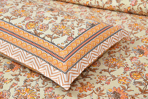 Drap plat en coton imprimé de Jaipur, 200 fils, toutes saisons, écologique, doux pour la peau, taille complète - Product Image 3