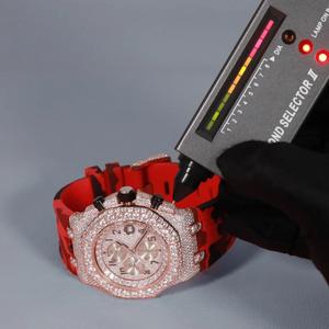 Wholesale Super Luxury Red Camo Strap <b>Quartz</b> <b>Watch</b> for <b>Men</b> VVS Moissanite <b>Watches</b> Sport Iced <b>Watches</b> Uk Timepiece Reloj - Product Image 1