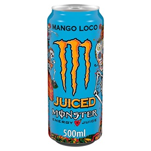 Boisson énergisante Monster Energy Juice Mango Loco 500ml saveur mangue tropicale, très tendance et très vendue - Product Image 1