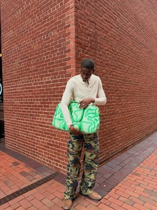 Sac de voyage en cuir vert de luxe fait main de qualité supérieure, finition raffinée, grande capacité, fermeture éclair, sac de sport décontracté - Product Image 4
