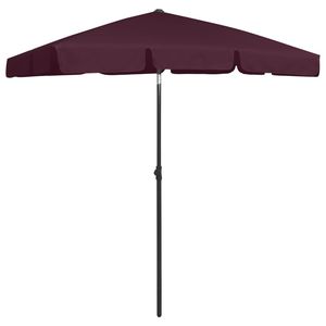 Parasole da spiaggia "x 47.2" 70.9 rosso Bordeaux per attività all'aperto - Product Image 2