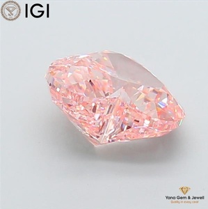 Magnifique diamant CVD de laboratoire en forme de cœur, 4,01 carats, certificat IGI, clarté VVS2, couleur rose vif fantaisie, pour bague de promesse - Product Image 5