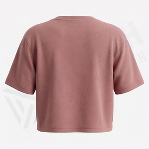 Camiseta Corta de Moda para Mujer, Ajustada, Informal, Nueva, de Color Sólido, Estilo Formal, Manga Corta, Tejido de Punto - Product Image 2