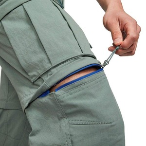 Cheap Price Men Khaki <b>Cargo</b> Pants Mid Waist Button Closure Loose Fit Casual <b>Straight</b> <b>Leg</b> Pockets Eco-Friendly Breathable - Product Image 6