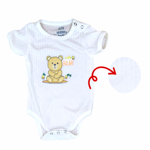 Pyjamas en fibre de bambou pour bébés, fabriqués en Thaïlande, vente en gros, barboteuses à manches courtes pour nouveau-nés, motifs animaux, garçons et filles - Product Image 4