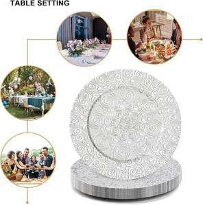 Assiette de Présentation Scintillante : Vaisselle Décorative Glamour pour Mariages et Fêtes - Product Image 3