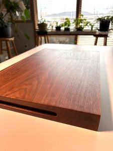 Planche à découper et plateau de service en bambou, forme rectangulaire durable, épaisseur 12 mm, passe au lave-vaisselle - Product Image 2