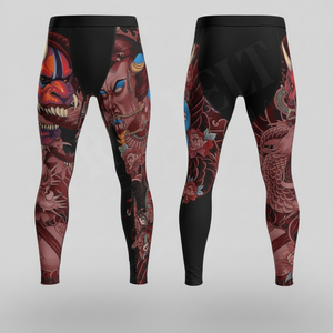 Leggings de compression personnalisés avec logo OEM ODM, style tatouage imprimé sur mesure, collants de sport pour la gym, l'entraînement, la course et le fitness - Product Image 6