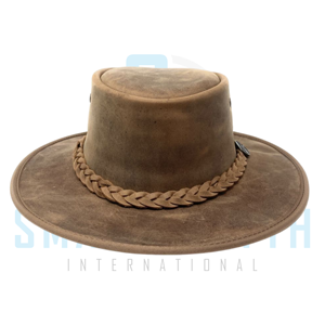 Sombrero Vaquero Occidental de Cuero Premium con Banda Trenzada para Equitación, Actividades Ecuestres, Rancheras y al Aire Libre - Product Image 1