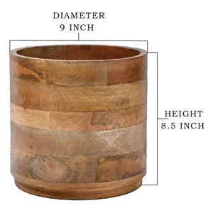 Maceta de madera al por mayor y jardinera de madera de fabricante vietnamita, maceta rústica decorativa de madera para plantas artificiales. - Product Image 2