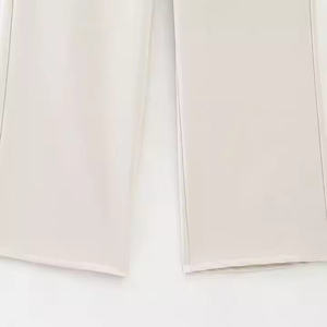 <b>Men's</b> Casual Autumn New Fashion Vintage Mid Anti-Wrinkle Breathable Back Zipper 100% Cotton <b>Trousers</b> Comfortable Straight <b>Wide</b> - Product Image 4