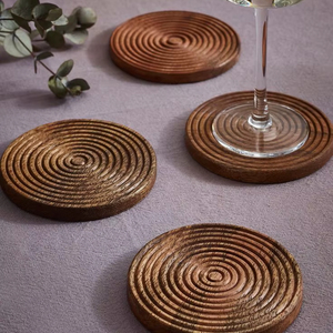 Nueva Colección de Artesanía India: Posavasos de Madera Modernos y Duraderos, Personalizables, Precio al por Mayor - Product Image 1