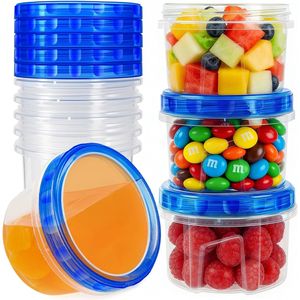 Confezione da 10 Contenitori in Plastica Trasparente da 500ml con Coperchio a Torsione, Ermetici, Riutilizzabili per Congelatore, Spedizione Gratuita - Product Image 1