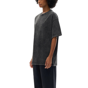 Camiseta de Cuello Redondo con Lavado Ácido, Corte Holgado, para Adultos, Venta al Por Mayor, Alta Calidad, Ecológica, 100% Algodón, Impresión Serigráfica - Product Image 3