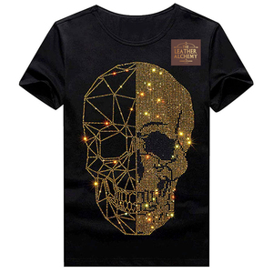 Camisetas con Pedrería de Diseño Nuevo al por Mayor para Hombre, Camisetas Estampadas de Moda Urbana, Camisetas con Pedrería de Diseño Personalizado para Hombre - Product Image 1